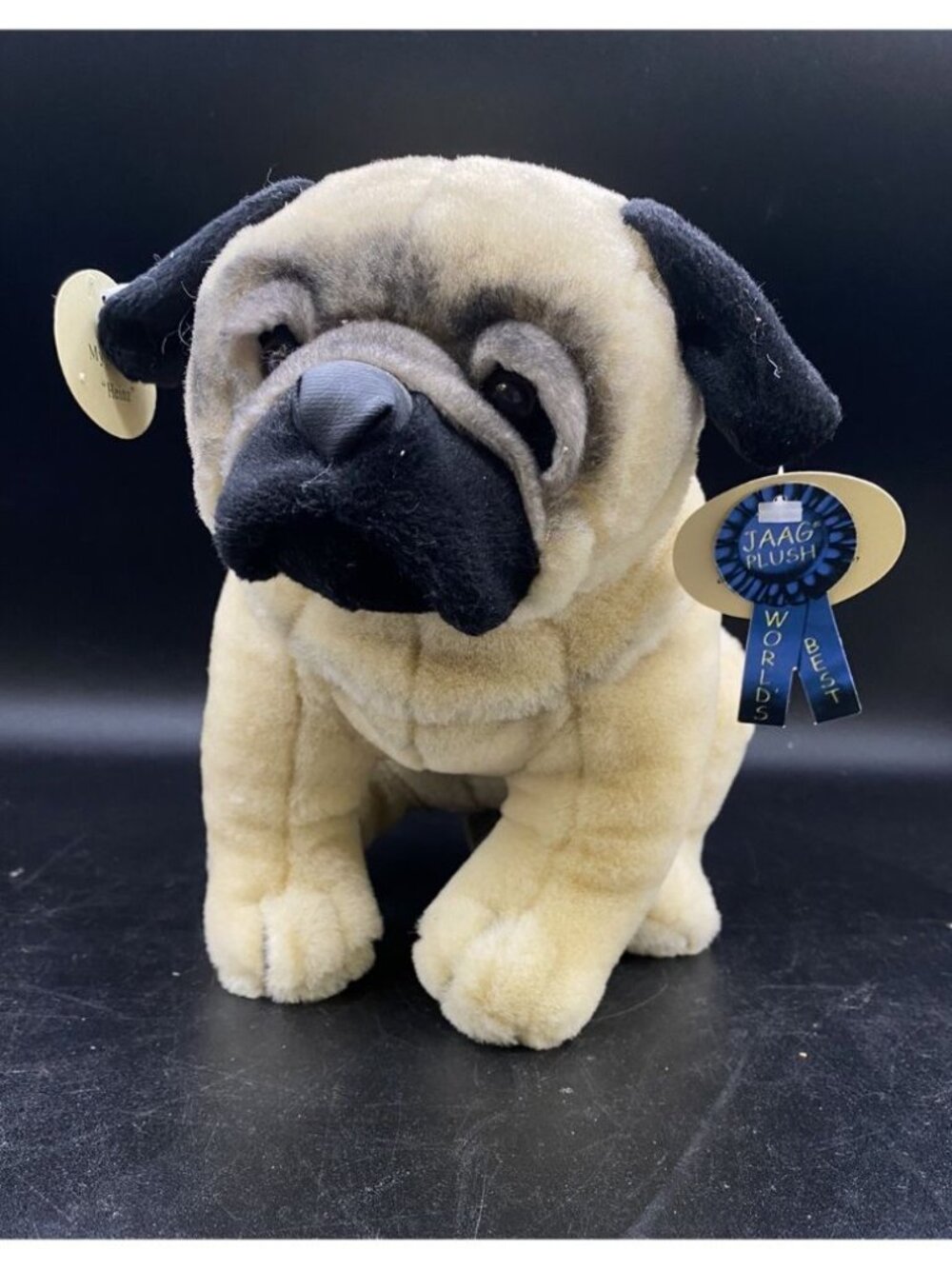 Jaag Pug Puppy Dog Plush Toy 2019 Doggie Tan & Black NWT